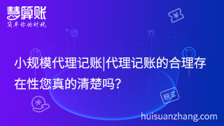 小规模代理记账|代理记账的合理存在性您真的清楚吗？